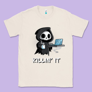 Killin' It Shirt Funny Grim Reaper Halloween Sarcasm Classic Tee Designed By Trangstudio