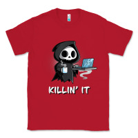 Red killin' it shirt funny grim reaper halloween sarcasm Classic Tee - trangStudio