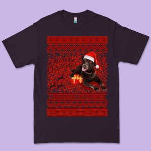 Merry Christmas Labrador Retriever Premium Tee Designed By Bettercallsaul