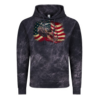 Cloud Black skull with american flag 4th of july Vintage Hoodie - CowGirlArtShop