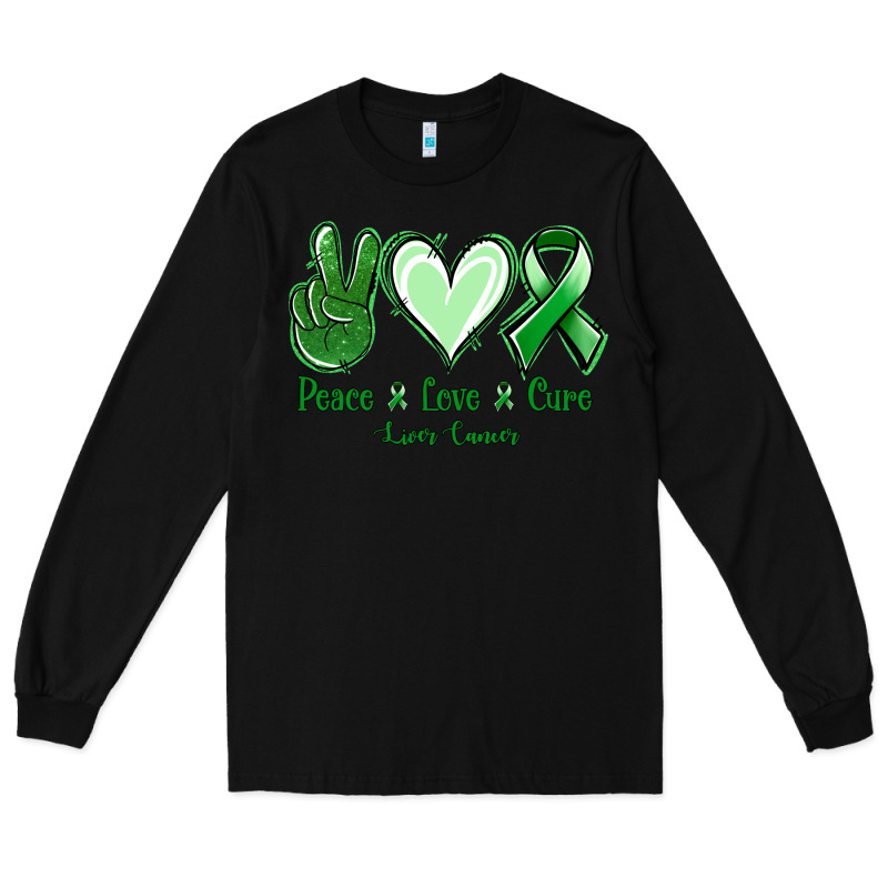 Peace Love Cure Liver Cancer Long Sleeve Tee by Jasminsmagicworld | Teevron