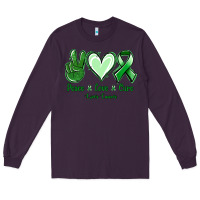 Plum Peace Love Cure Liver Cancer Long Sleeve Tee - Jasminsmagicworld