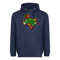 Navy merry Christmas y'all Texas map Heavyweight Hoodie - BarkalooDesign