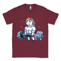 Burgundy Unicorn Weightlifting T Fitness Gym Deadlift Rainbow Gifts Party Men W Classic Tee - trangStudio
