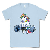 Dusty Blue Unicorn Weightlifting T Fitness Gym Deadlift Rainbow Gifts Party Men W Classic Tee - trangStudio