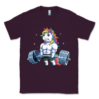 Plum Unicorn Weightlifting T Fitness Gym Deadlift Rainbow Gifts Party Men W Classic Tee - trangStudio