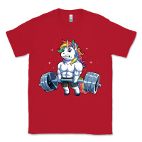 Red Unicorn Weightlifting T Fitness Gym Deadlift Rainbow Gifts Party Men W Classic Tee - trangStudio