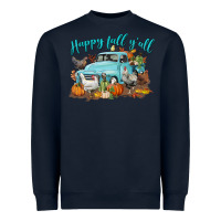 Navy Happy Fall Y'all Heavyweight Sweatshirt - LillyAllenDesigns