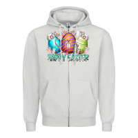Dove Grey happy easter day eggs nurse Zipper Hoodie - RacoonDesign