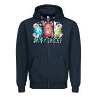 Navy happy easter day eggs nurse Zipper Hoodie - RacoonDesign