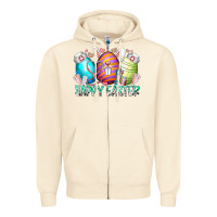 Sandshell happy easter day eggs nurse Zipper Hoodie - RacoonDesign