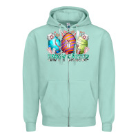 Seafoam happy easter day eggs nurse Zipper Hoodie - RacoonDesign