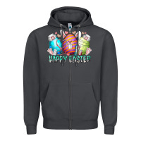 Smoke happy easter day eggs nurse Zipper Hoodie - RacoonDesign