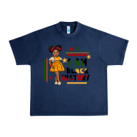 Navy i am black history black girl peekaboo juneteenth Urban Heavy Tee - CowGirlArtShop