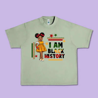 I Am Black History Black Girl Peekaboo Juneteenth Urban Heavy Tee Designed By Cowgirlartshop