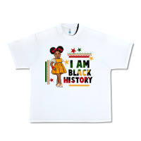 White i am black history black girl peekaboo juneteenth Urban Heavy Tee - CowGirlArtShop