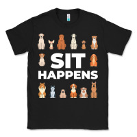 Black Dog Funny S It Happens Pet Sitting Design Classic Tee - trangStudio