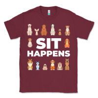 Burgundy Dog Funny S It Happens Pet Sitting Design Classic Tee - trangStudio