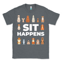 Charcoal Heather Dog Funny S It Happens Pet Sitting Design Classic Tee - trangStudio
