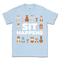 Dusty Blue Dog Funny S It Happens Pet Sitting Design Classic Tee - trangStudio