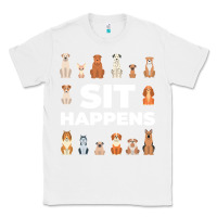 White Dog Funny S It Happens Pet Sitting Design Classic Tee - trangStudio