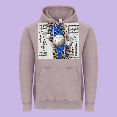 Volleyball Mom Blue Mother's Day Vintage Hoodie Designed By Cowgirlartshop