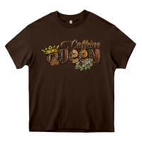 Chocolate Brown caffeine queen Heavy Core Tee - BarkalooDesign