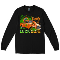 Black St. Patrick's Loads of luck with gnome Long Sleeve Tee - HowdyJamesFarm