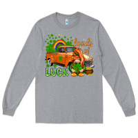 Heather Grey St. Patrick's Loads of luck with gnome Long Sleeve Tee - HowdyJamesFarm