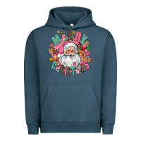 Pigment Midnight Navy merry christmas santa Urban Hoodie - AdoDesignShop