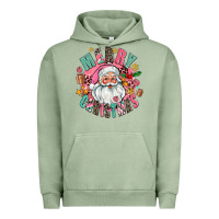 Pigment Oil Green merry christmas santa Urban Hoodie - AdoDesignShop