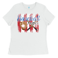 White Baseball mom Ladies Tee - Bettercallsaul