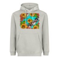 Moon Dust western sunflowers turquoise cowhide  tooled leather Heavyweight Hoodie - BarkalooDesign
