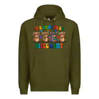 Army Green Its Okay To Be Different Premium Hoodie - CowhideDigitalArt
