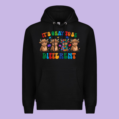Its Okay To Be Different Premium Hoodie Designed By Cowhidedigitalart