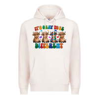 Pale Pink Its Okay To Be Different Premium Hoodie - CowhideDigitalArt