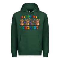 Sports Green Its Okay To Be Different Premium Hoodie - CowhideDigitalArt