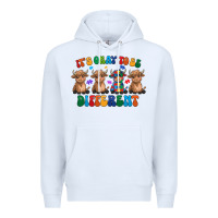White Its Okay To Be Different Premium Hoodie - CowhideDigitalArt