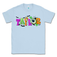 Dusty Blue Personalized Halloween Classic Tee - NancyCooperArtShop