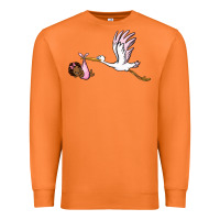 Carrot stork with black baby girl Premium Sweatshirt - BarkalooDesign