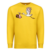 Lemon stork with black baby girl Premium Sweatshirt - BarkalooDesign