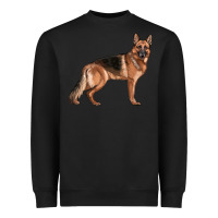 Black German Shepherd Dog Illustrations Heavyweight Sweatshirt - LillyAllenDesigns