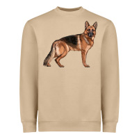 German Shepherd Dog Illustrations Heavyweight Sweatshirt | Teevron