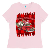 Bubblegum Pink Merry Christmas Y'all Truck Ladies Tee - Bettercallsaul