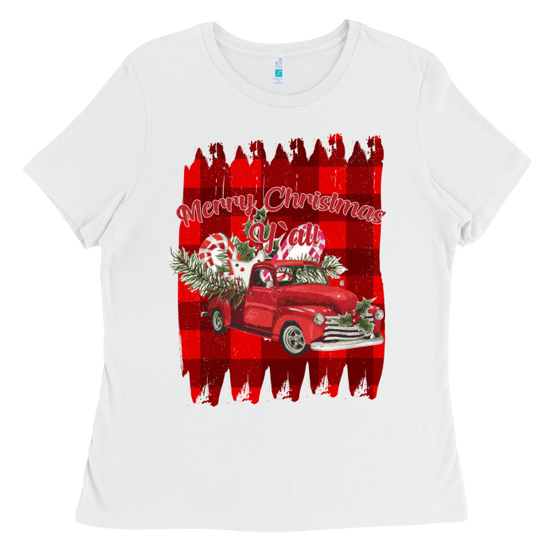 Merry Christmas Y'all Truck Ladies Tee by Bettercallsaul | Teevron