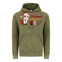 Vintage Olive all want for christmas is a cow Vintage Hoodie - CowGirlArtShop