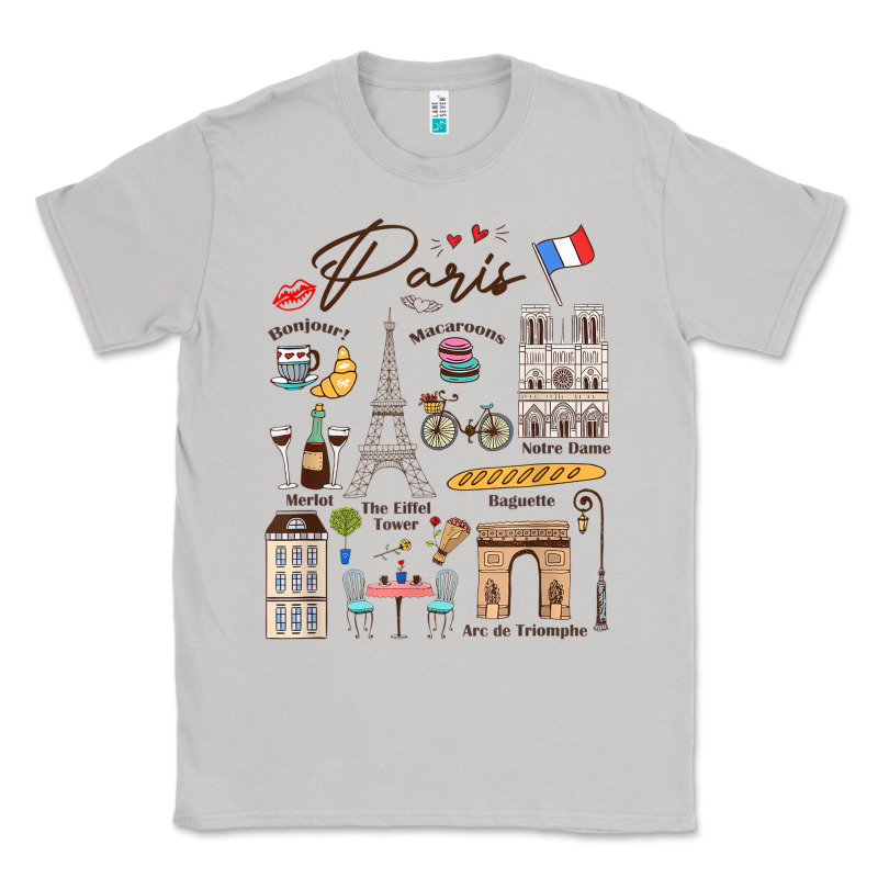 Paris Bonjour Eiffel Tower Paris Lover Paris Traveling Vacay Classic Tee by trangStudio | Teevron