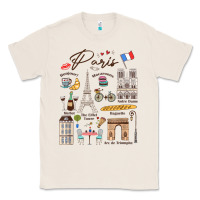 Natural paris bonjour eiffel tower paris lover paris traveling vacay Classic Tee - trangStudio