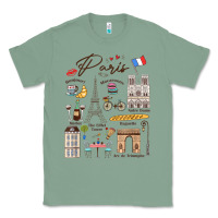 Sage paris bonjour eiffel tower paris lover paris traveling vacay Classic Tee - trangStudio