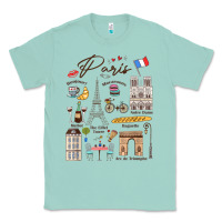 Seafoam paris bonjour eiffel tower paris lover paris traveling vacay Classic Tee - trangStudio
